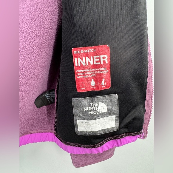 North Face Retro Denali Fleece Jacket Youth Medium 10-12 Purple Zipped Pockets - Picture 11 of 12